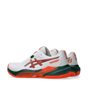 Asics Gel Challenger 15 Padel Men White Energy Orange נעלי פאדל ג`ל צאלנגר 15 לגברים
