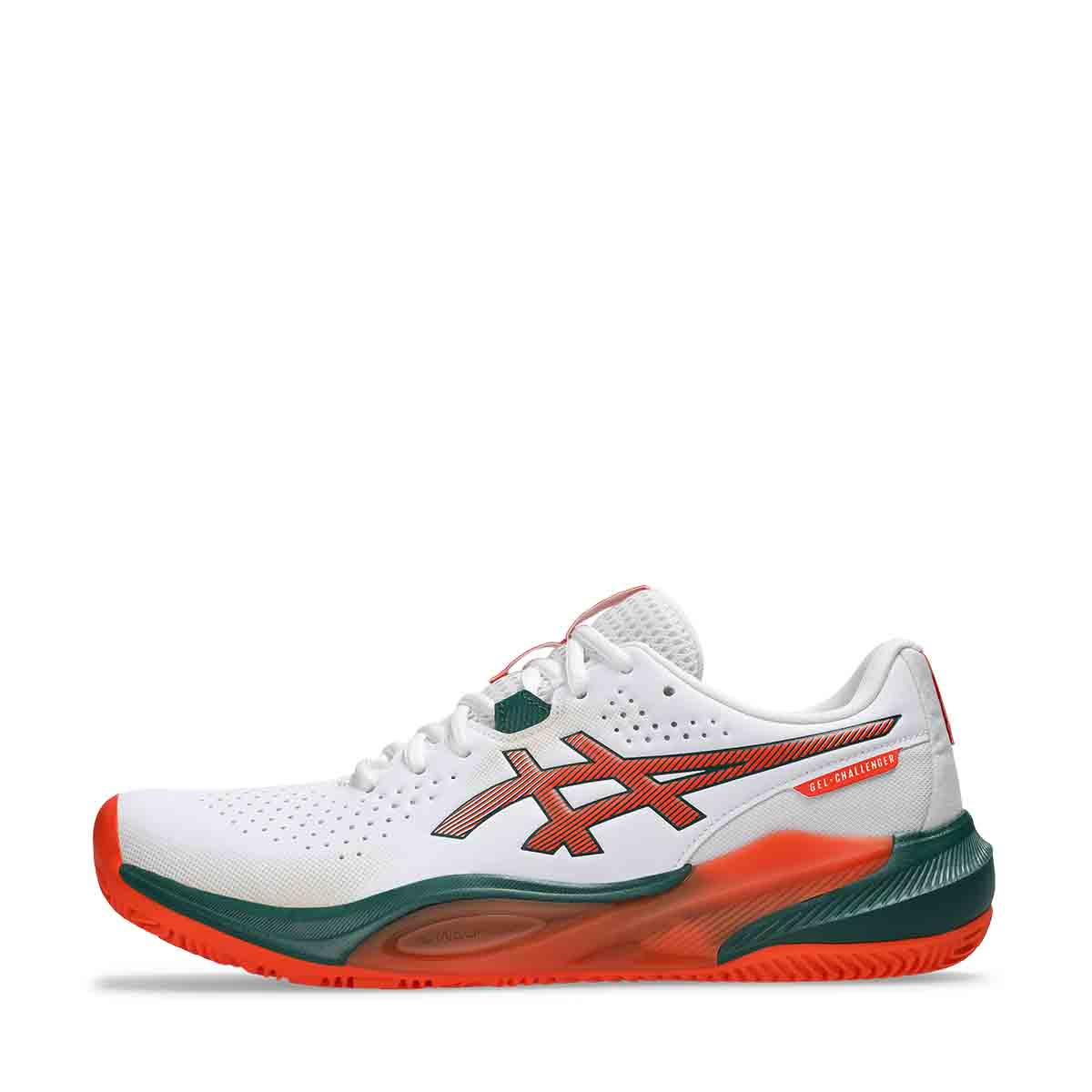 Asics Gel Challenger 15 Padel Men White Energy Orange נעלי פאדל ג`ל צאלנגר 15 לגברים