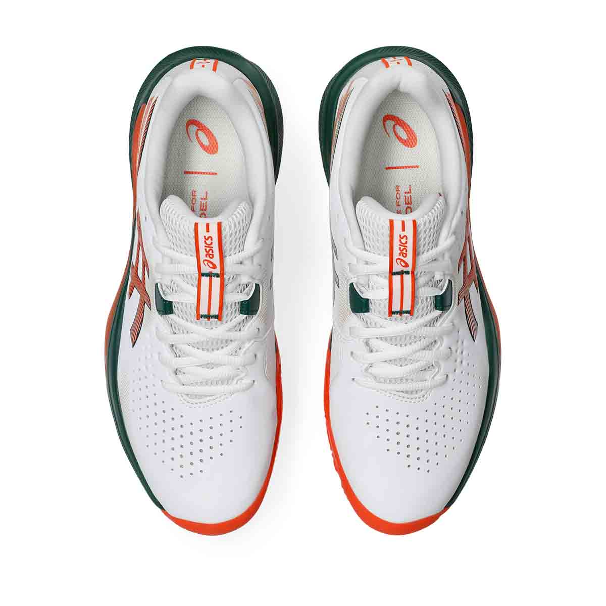 Asics Gel Challenger 15 Padel Men White Energy Orange נעלי פאדל ג`ל צאלנגר 15 לגברים