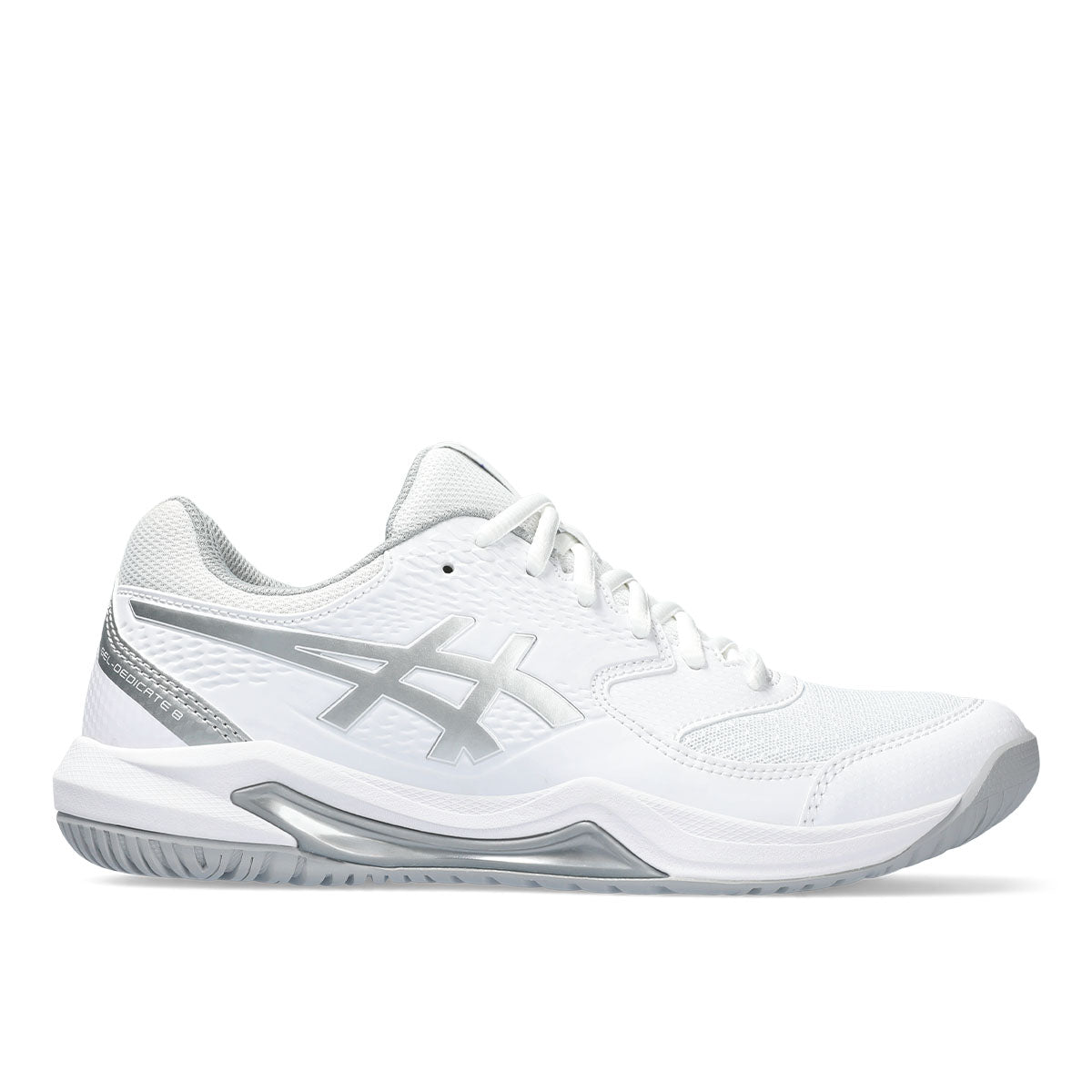 Asics Gel Dedicate 8 Women White Pure Silver נעלי טניס ג'ל דדיקייט 8 לנשים