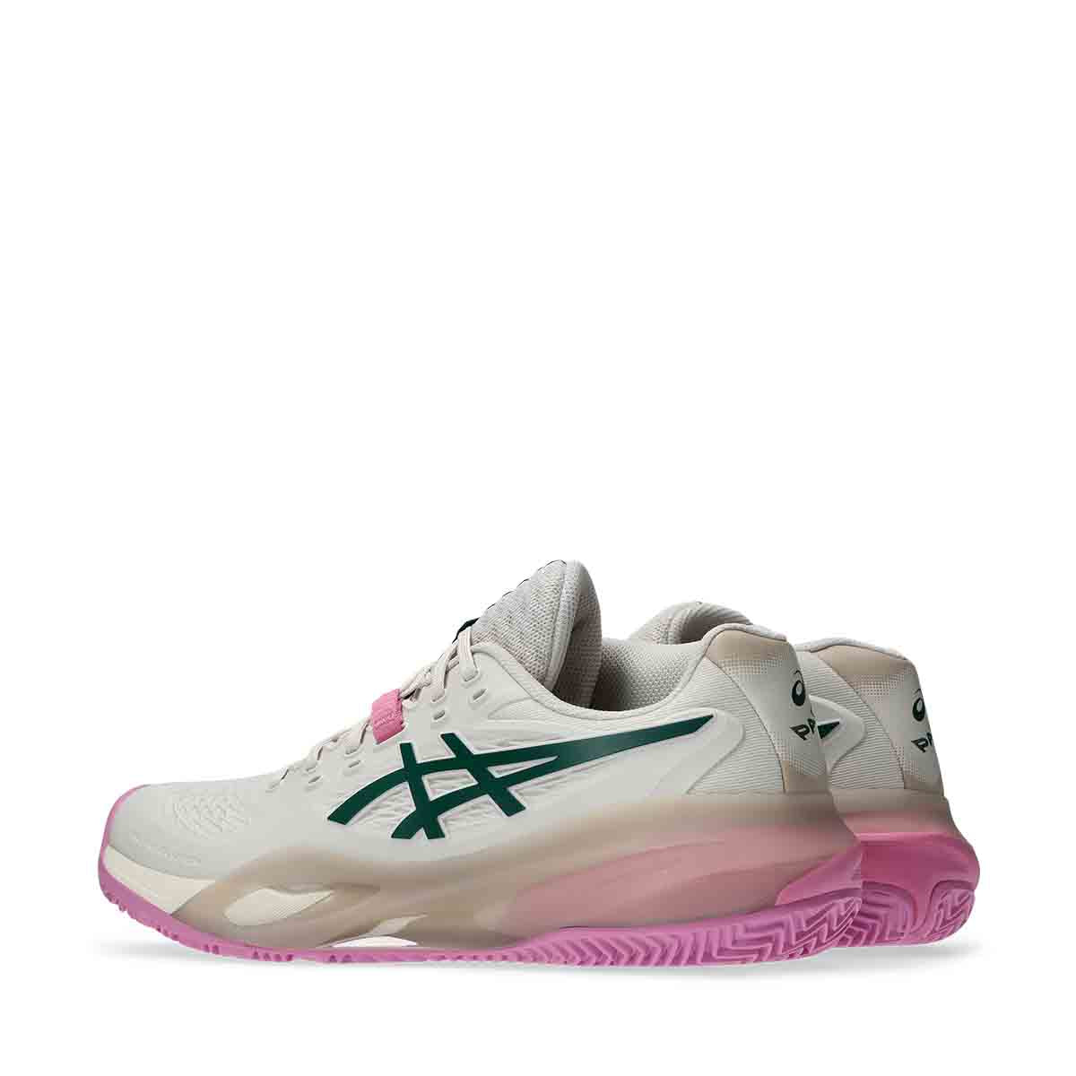 Asics Gel Resolution X Padel Women Soft Oat Jewel Green נעלי פאדל ג`ל רזולושיין לנשים