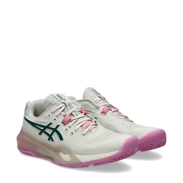 Asics Gel Resolution X Padel Women Soft Oat Jewel Green נעלי פאדל ג`ל רזולושיין לנשים - Original's