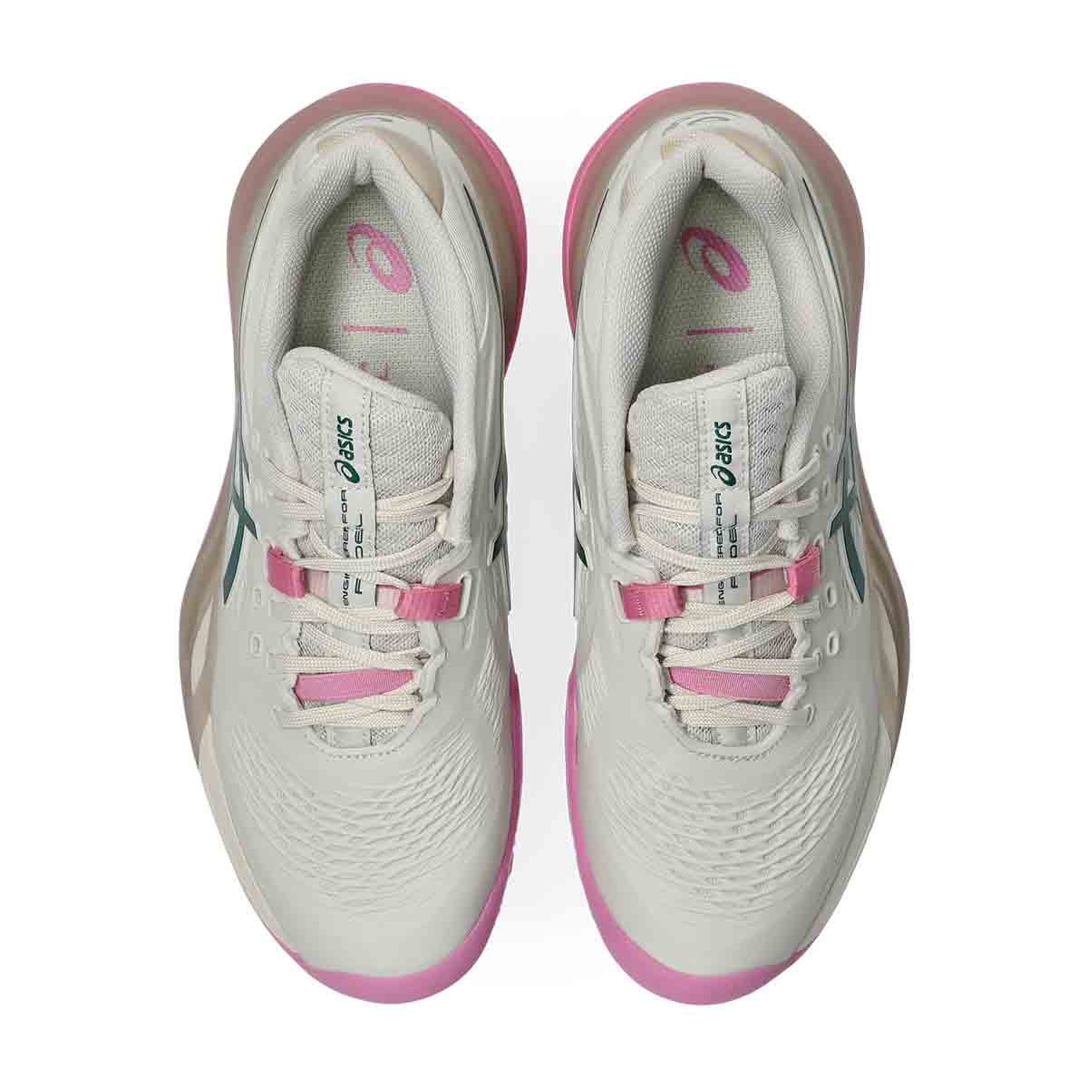 Asics Gel Resolution X Padel Women Soft Oat Jewel Green נעלי פאדל ג`ל רזולושיין לנשים