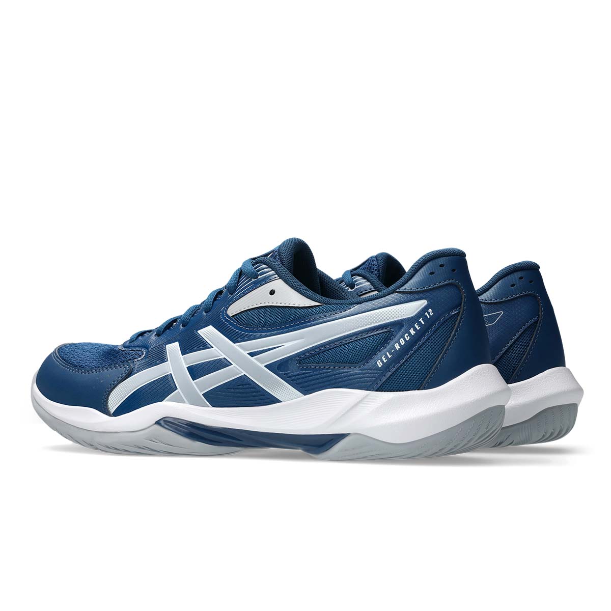 Asics Gel Rocket 12 Men Mako Blue Piedmont Grey נעלי כדורעף לגברים ג'ל רוקט 12 לגברים