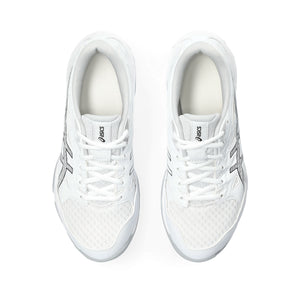 Asics Gel Rocket 11 Women White Silver נעלי אסיקס טניס ג'ל רוקט 11 לנשים