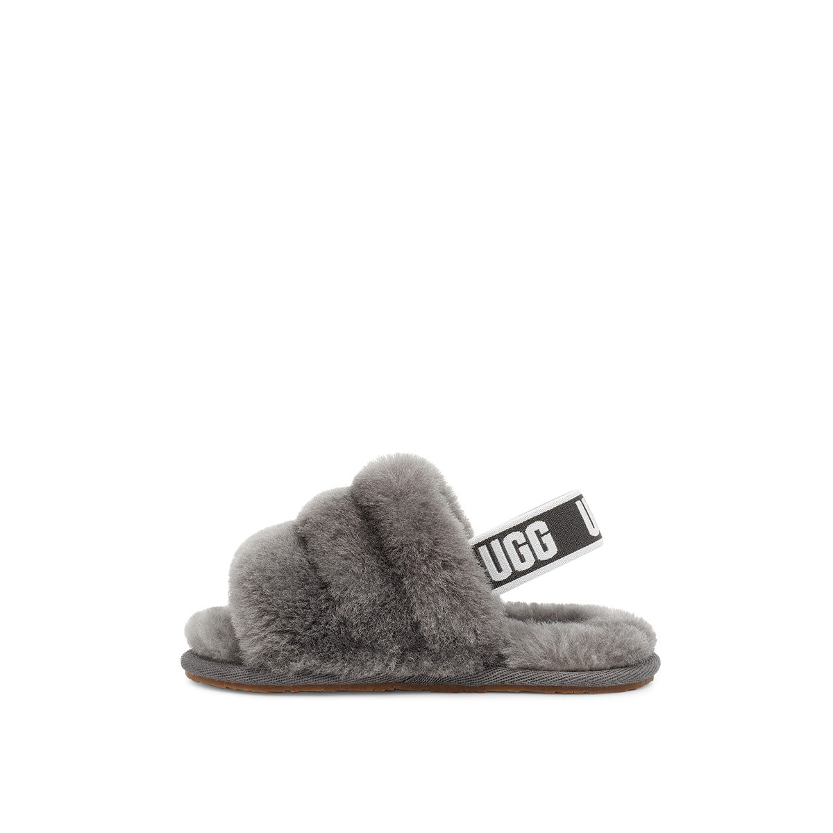 UGG Fluff Yeah Slide Charcoal סנדלי תינוקות