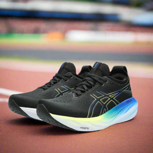 Asics Gel Nimbus 25 Men Black Glow Yellow נעלי אסיקס נימבוס לגברים שחור