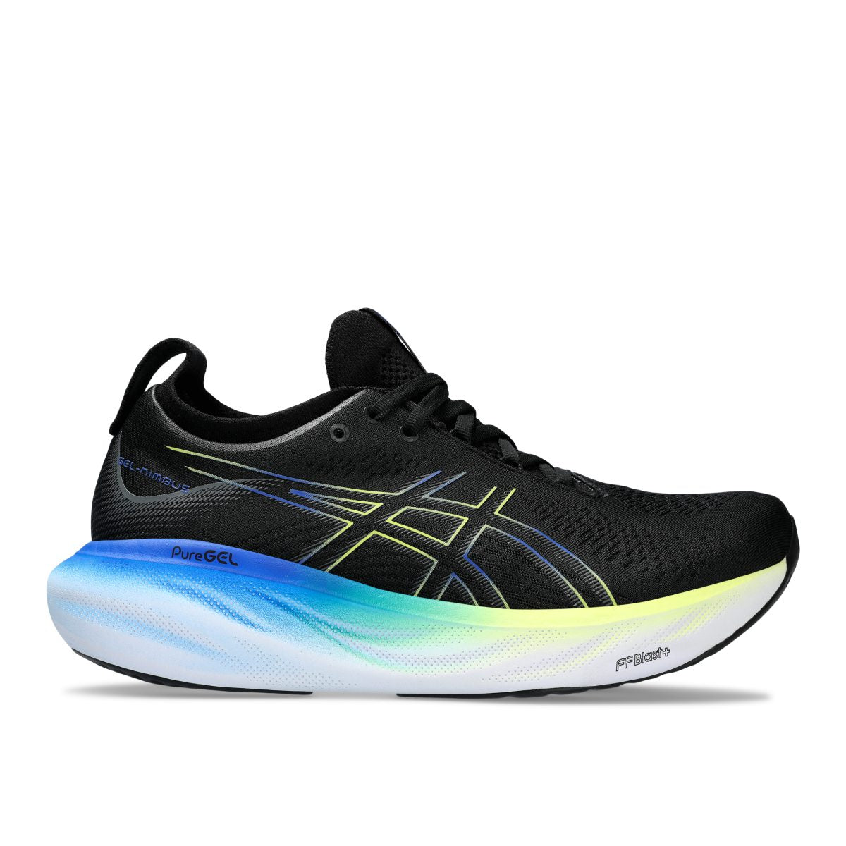 Asics Gel Nimbus 25 Men Black Glow Yellow נעלי אסיקס נימבוס לגברים שחור