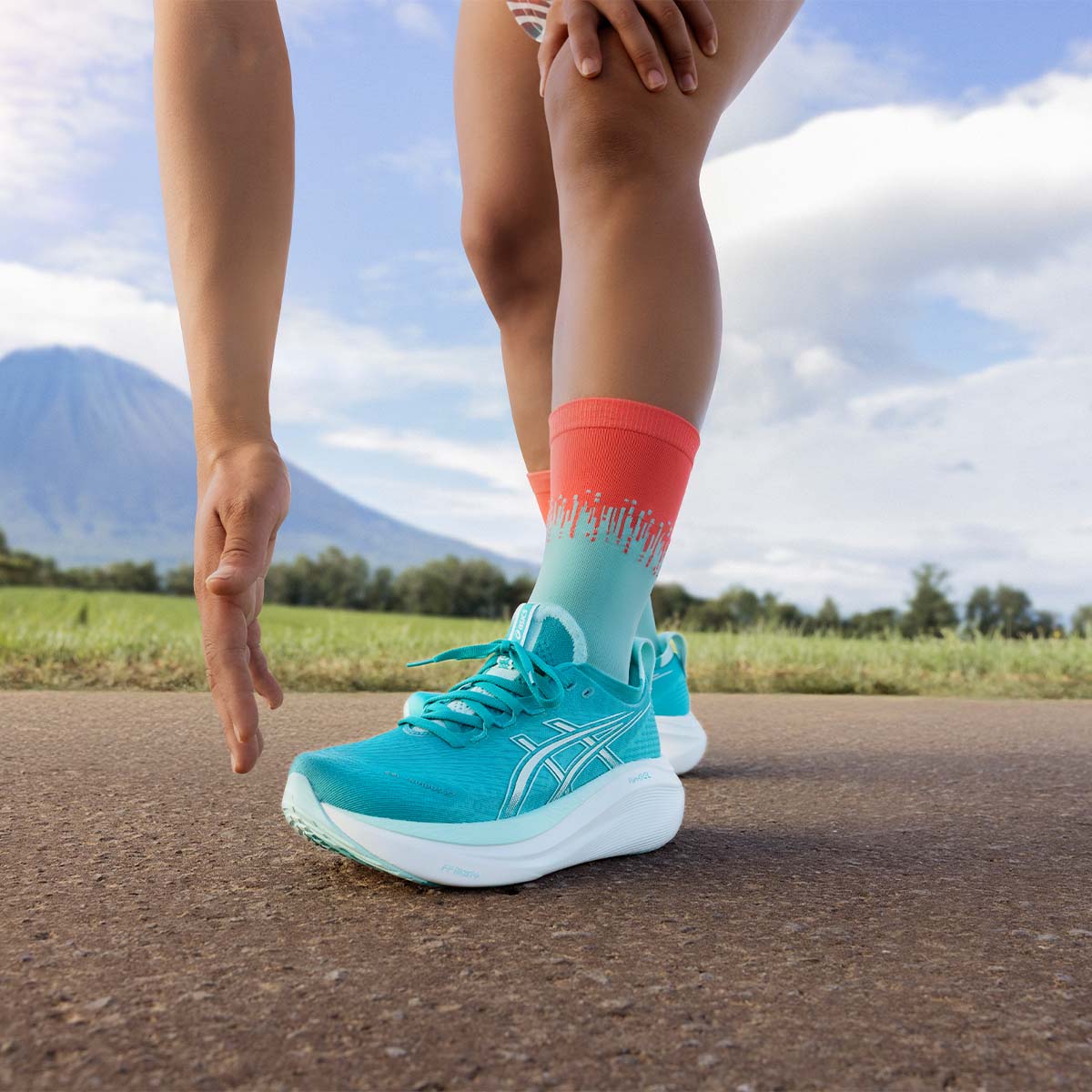 Asics Gel Nimbus 27 Women Wave Teal Illuminate Mint אסיקס נימבוס לנשים