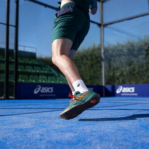 Asics Gel Resolution X Padel Men Jewel Green Energy Orange נעלי פאדל ג`ל רזולושיין לגברים