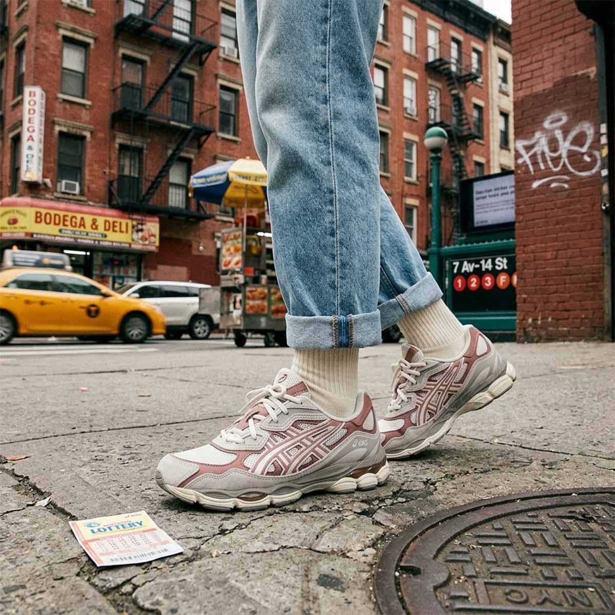 Asics Gel Nyc Unisex Cream Umeboshi סניקרס אסיקס יוניסקס