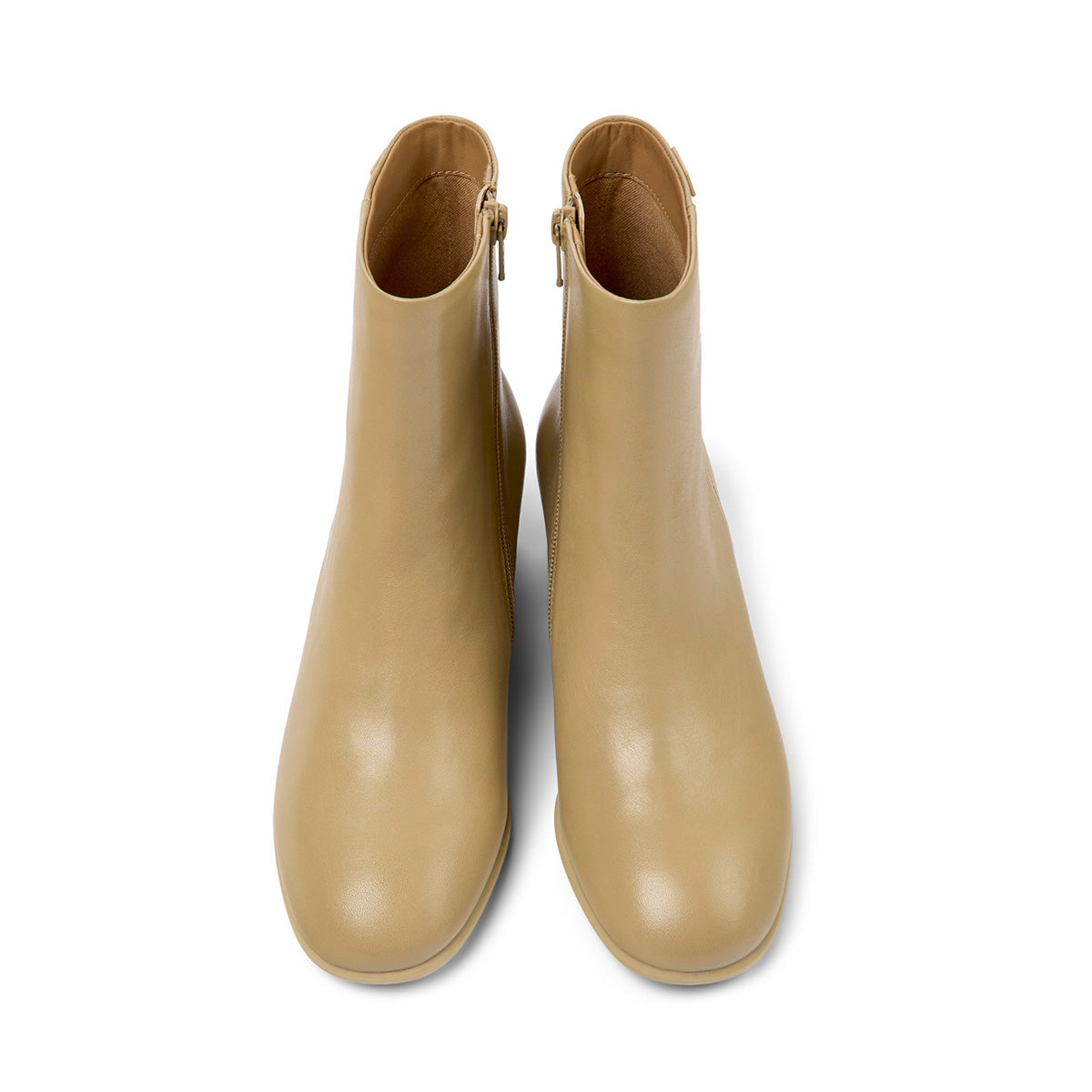 Camper Katie Beige leather ankle boots מגפי נשים