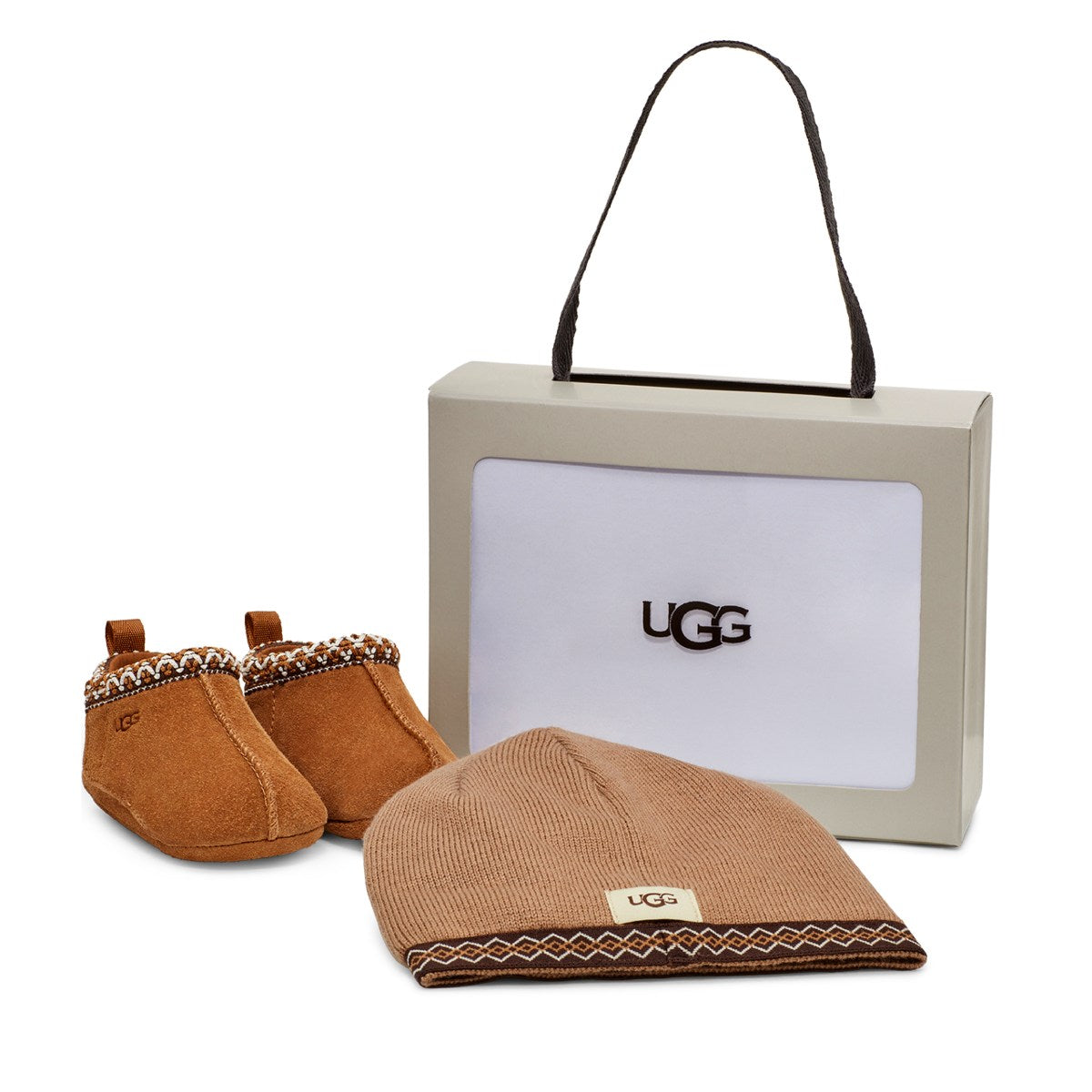 UGG Baby Tasman and UGG Beanie Chestnut מארז לפעוט