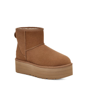 UGG Classic Mini Platform Chestnut מגף נשים פלטפורם חום