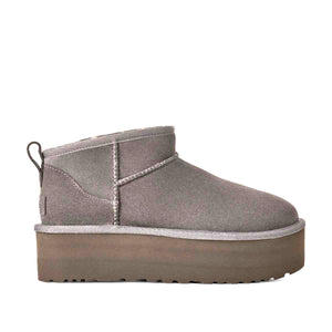 UGG Classic Ultra Mini Platform Charcoal מגפי קלאסיק אולטרה מיני פלטפורם