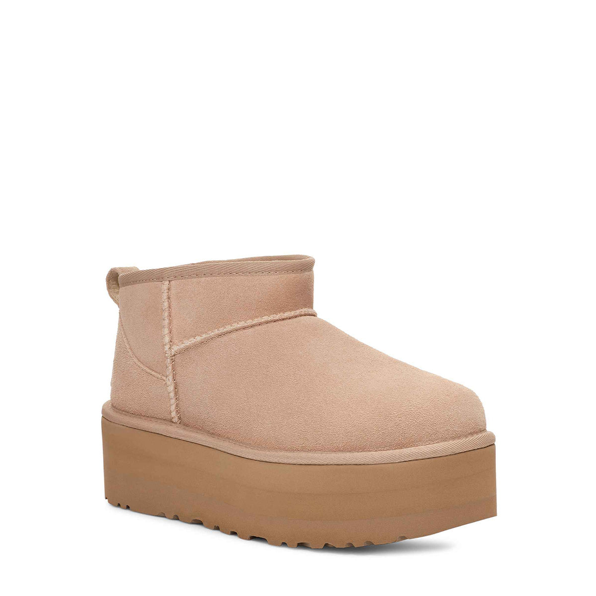 UGG Women's Classic Ultra Mini Platform Sand מגפי קלאסיק אולטרה מיני פלטפורם סנד