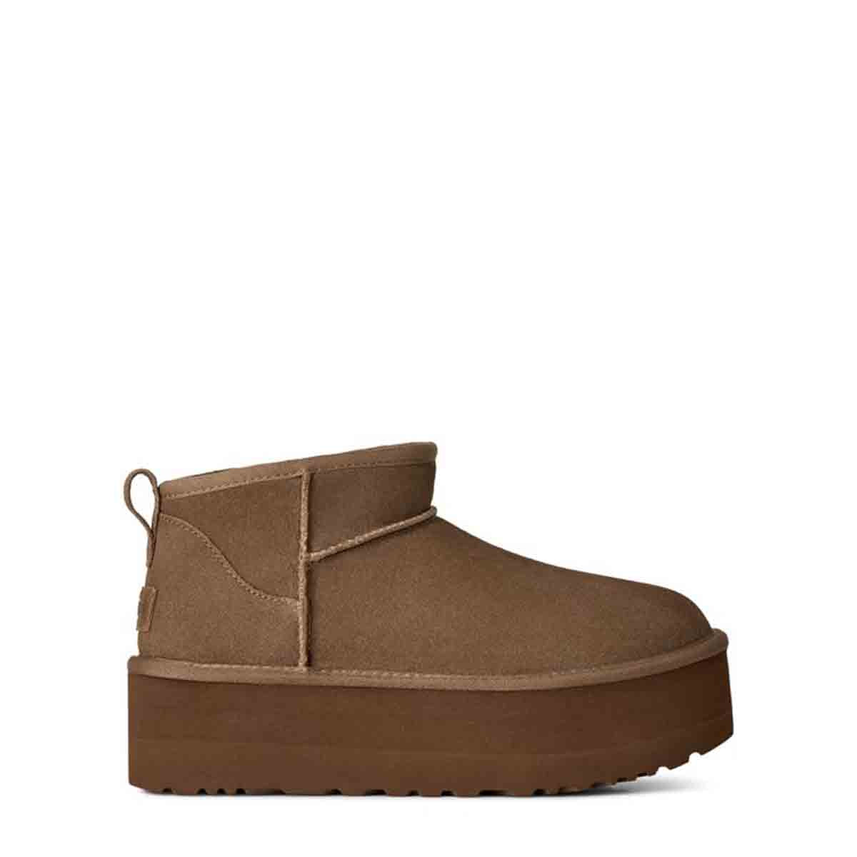 UGG Classic Ultra Mini Platform Light Bronze מגפי קלאסיק אולטרה מיני פלטפורמה לנשים - Original's