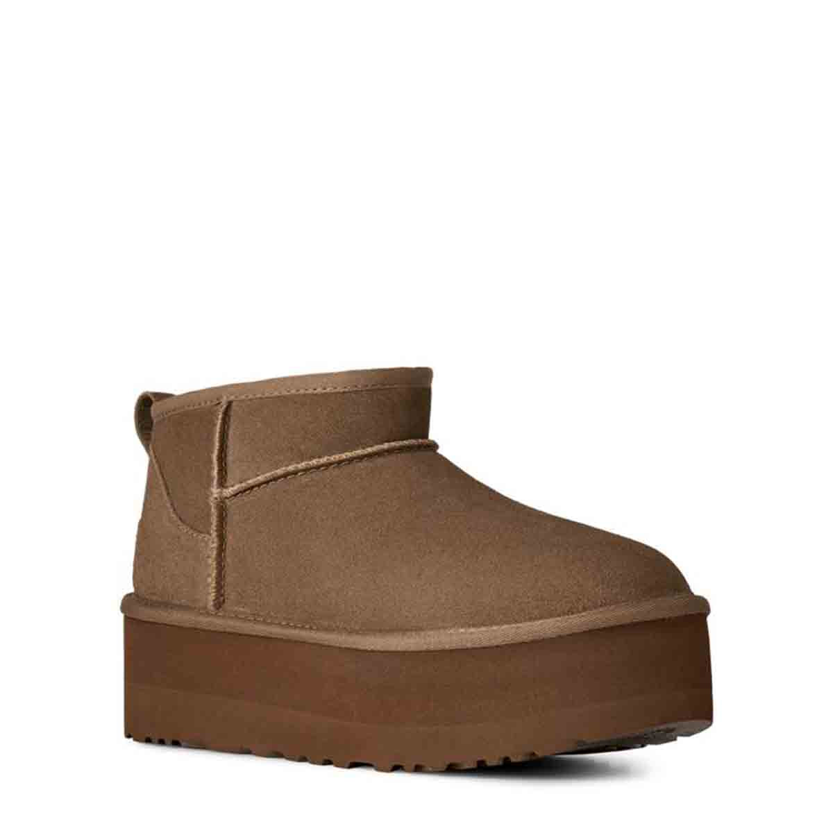 UGG Classic Ultra Mini Platform Light Bronze מגפי קלאסיק אולטרה מיני פלטפורמה לנשים - Original's