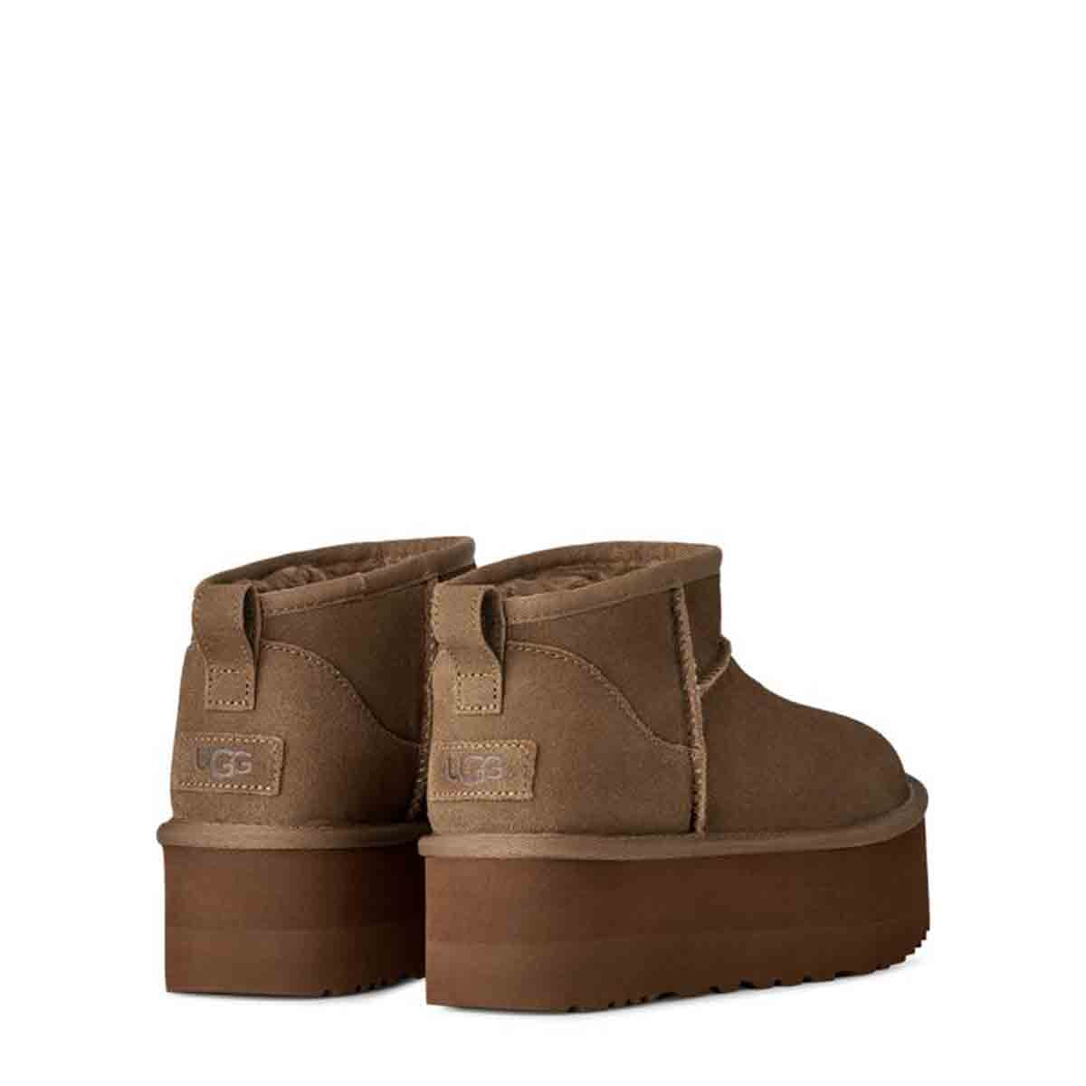 UGG Classic Ultra Mini Platform Light Bronze מגפי קלאסיק אולטרה מיני פלטפורמה לנשים - Original's
