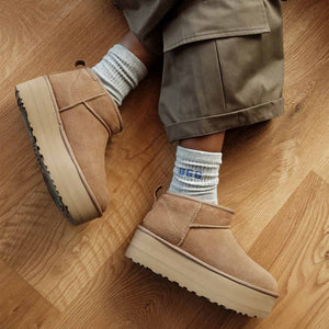 UGG Classic Ultra Mini Platform Chestnut מגפי נשים אולטרה מיני פלטפורם