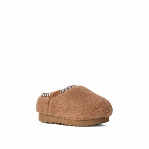 UGG Tasman Maxi Curly Chestnut כפכפי תינוקות טאזמן מקסי קרלי חום