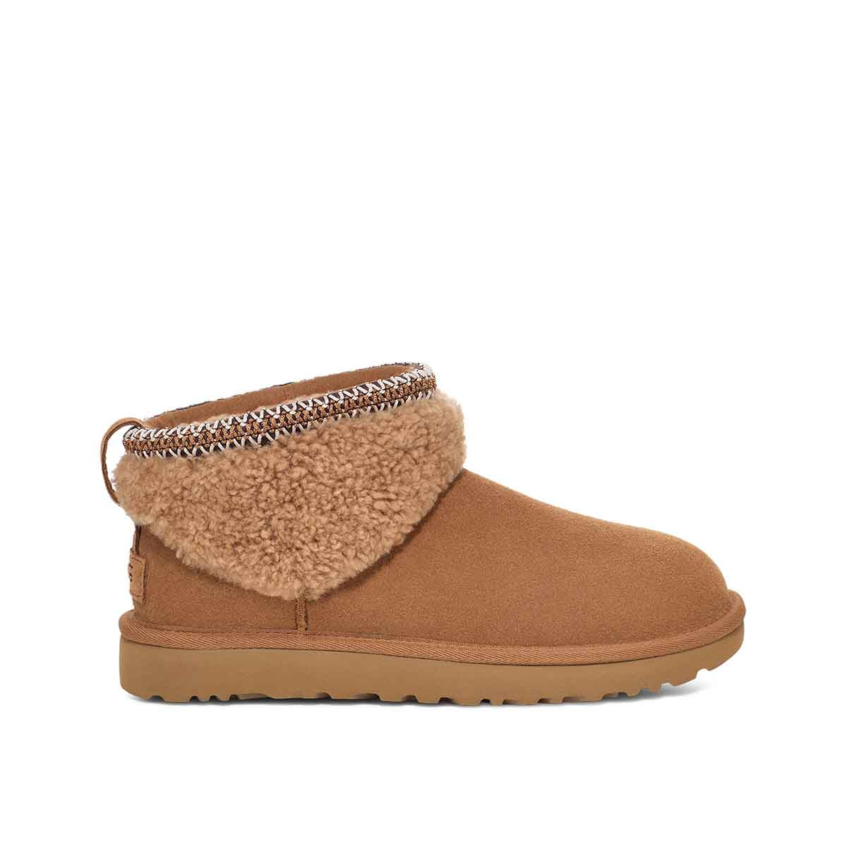UGG Classic Ultra Mini Maxi Curly Chestnut קלאסיק אולטרה מיני מקסי קרלי חום