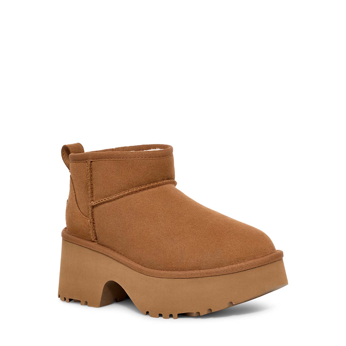 UGG Classic Ultra Mini New Heights Chestnut מגפי נשים קלאסיק אולטרה מיני ניו הייטס