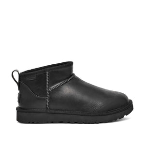 מגפי נשים UGG  Classic Ultra Mini Leather Regen קלאסיק אולטרה מיני עור שחור