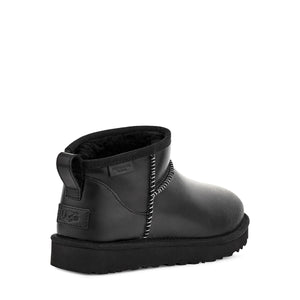 מגפי נשים UGG  Classic Ultra Mini Leather Regen קלאסיק אולטרה מיני עור שחור