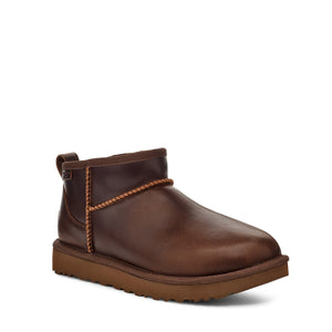 UGG Classic Ultra Mini Leather Regen Ironwood מגפי נשים קלאסיק אולטרה מיני עור חום