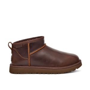 UGG Classic Ultra Mini Leather Regen Ironwood מגפי נשים קלאסיק אולטרה מיני עור חום