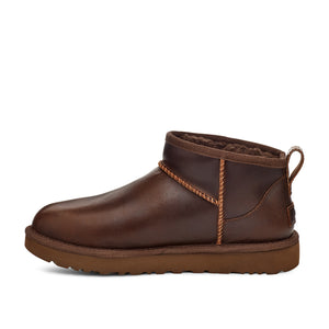 UGG Classic Ultra Mini Leather Regen Ironwood מגפי נשים קלאסיק אולטרה מיני עור חום