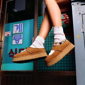 UGG Bea Mary Jane Chestnut כפכפי אגג בי מרי ג'יין חום לנשים
