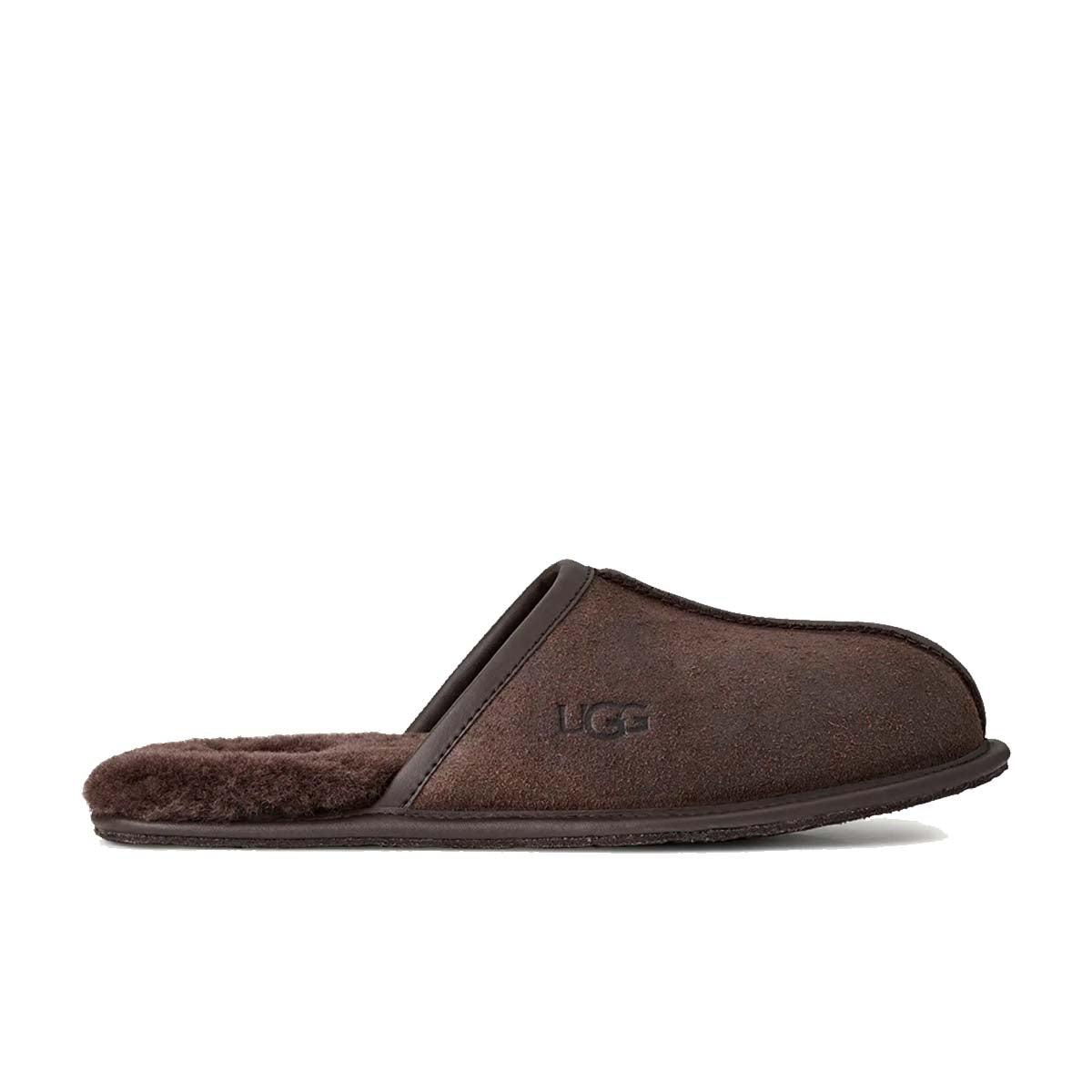 UGG Scuff Leather Distressed Dusted Cocoa נעלי בית גברים שופט חום