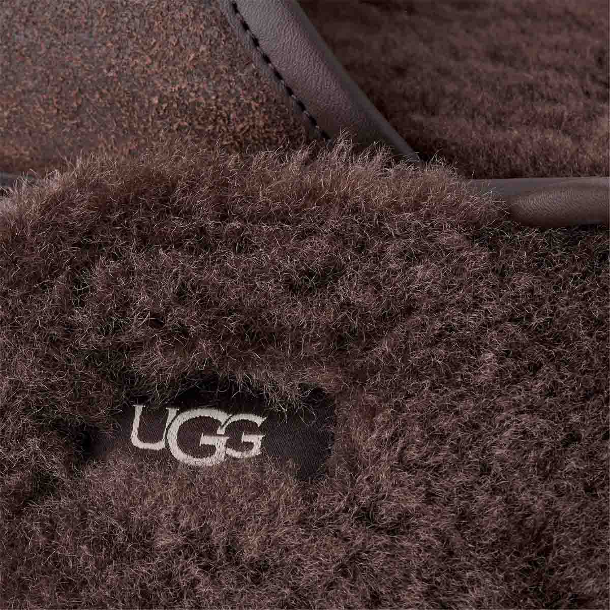 UGG Scuff Leather Distressed Dusted Cocoa נעלי בית גברים שופט חום