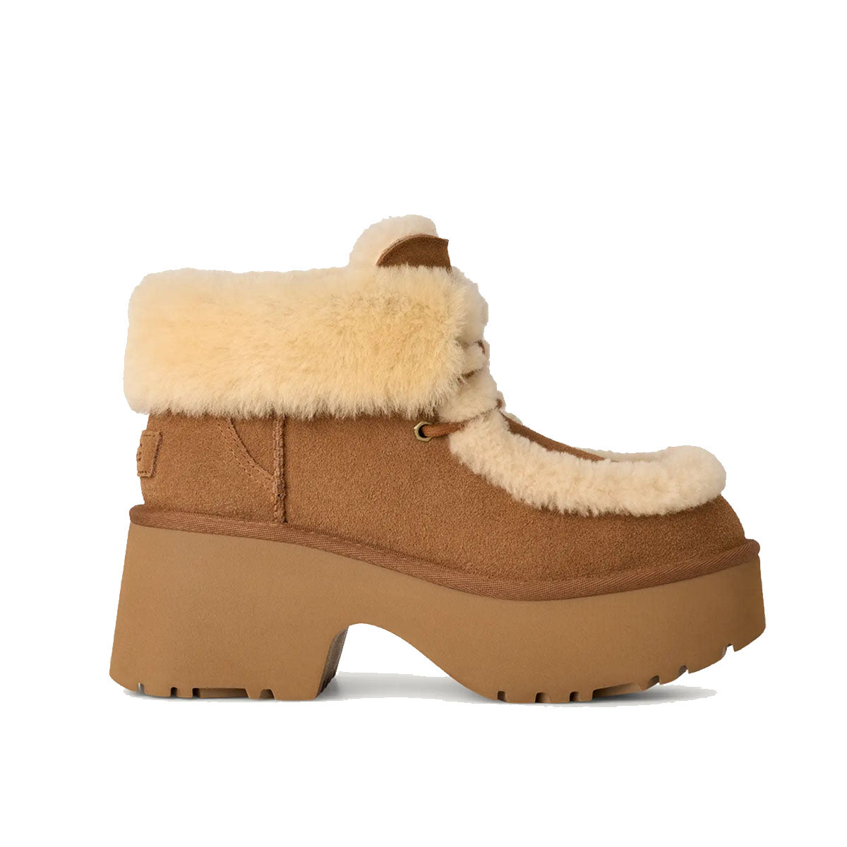 UGG New Heights Lace Up Chestnut מגפי נשים ניו הייט לייס חום