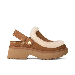UGG Women's New Heights Esmee Clog Chestnut כפכפי עקב ניו הייט קלוג חום לנשים
