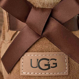 UGG Ultra Mini Bailey Bow Chestnut מגפי אולטרה מיני לנשים