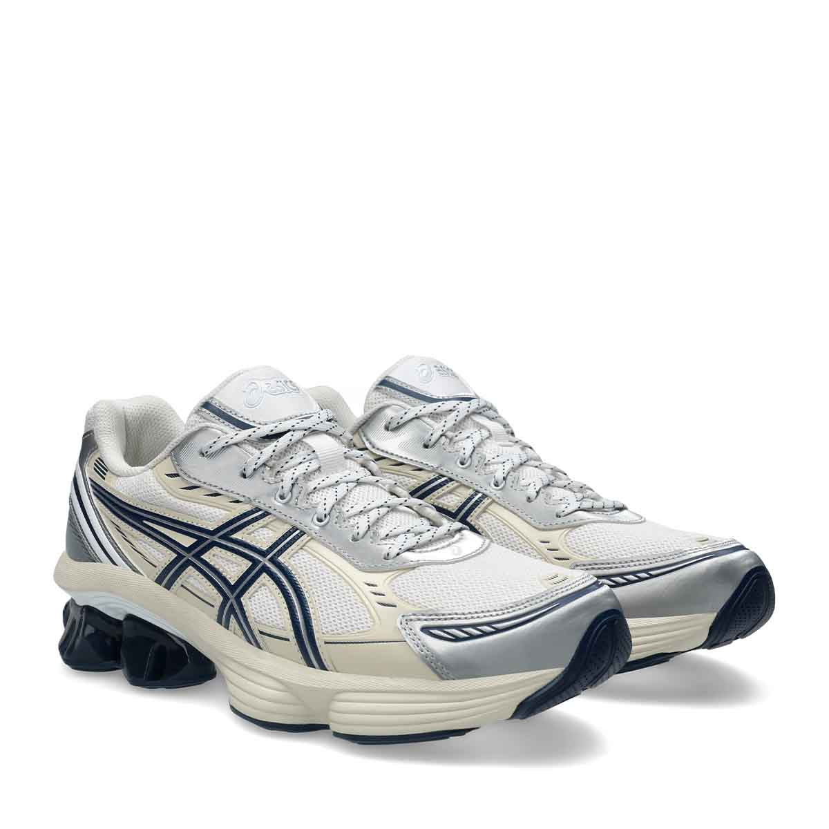 Asics Gel Kinetic Fluent Unisex White Independence Blue סניקרס ג'ל קינטיק פלואנט יוניסקס