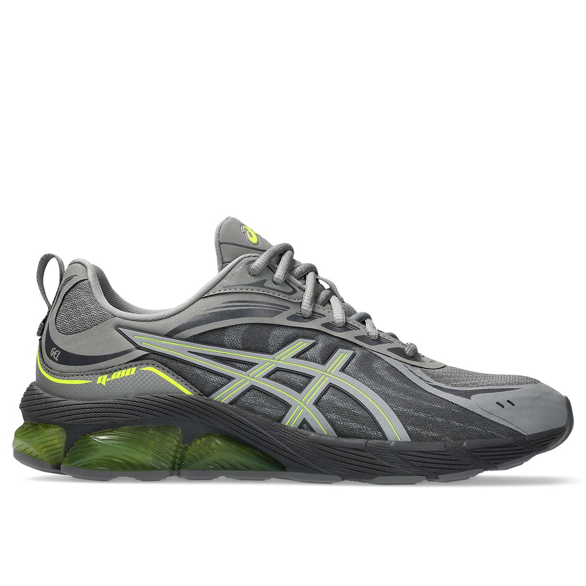 Asics Gel Quantum 180 VIII Unisex Clay Grey Safety Yellow נעלי ג`ל קוואנטום 180 יוניסקס
