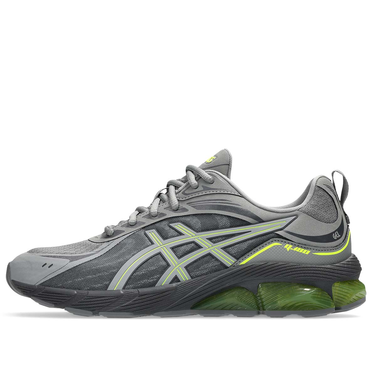 Asics Gel Quantum 180 VIII Unisex Clay Grey Safety Yellow נעלי ג`ל קוואנטום 180 יוניסקס