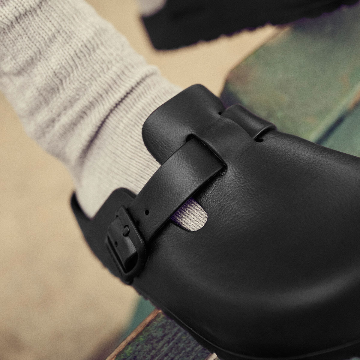 בירקנשטוק כפכפי נשים בוסטון Birkenstock Boston Eva Black Narrow