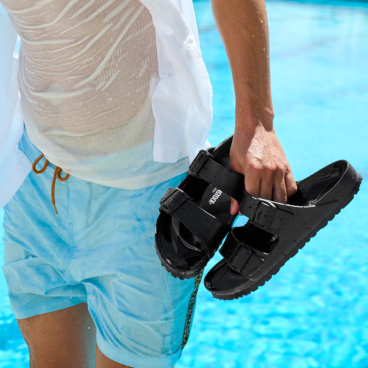 בירקנשטוק כפכפי גברים שחור Birkenstock Arizona EVA Black