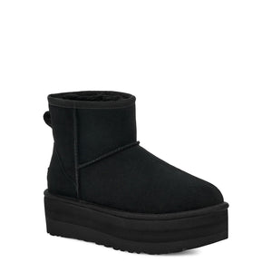 UGG Classic Mini Platform Black מגף נשים קלאסיק מיני פלטפורם שחור