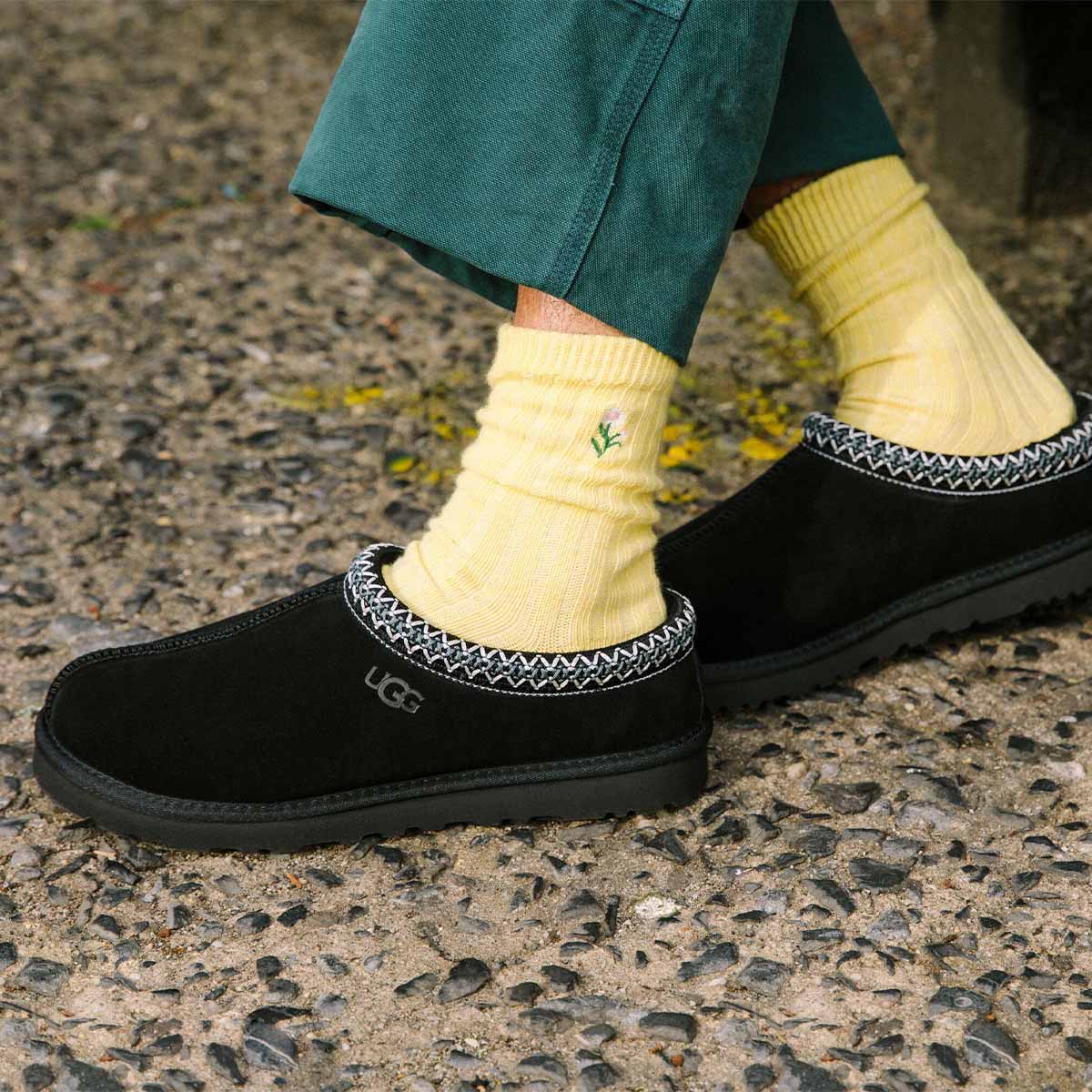 UGG Tasman II Black Men כפכפי טאזמן שחור לגברים