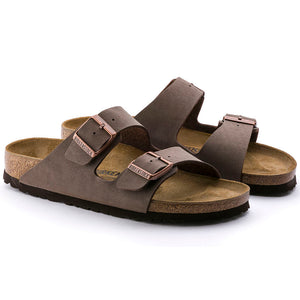 בירקנשטוק כפכפי נשים אריזונה מוקה זמש Birkenstock Arizona Birko Flor Nubuck Mocha