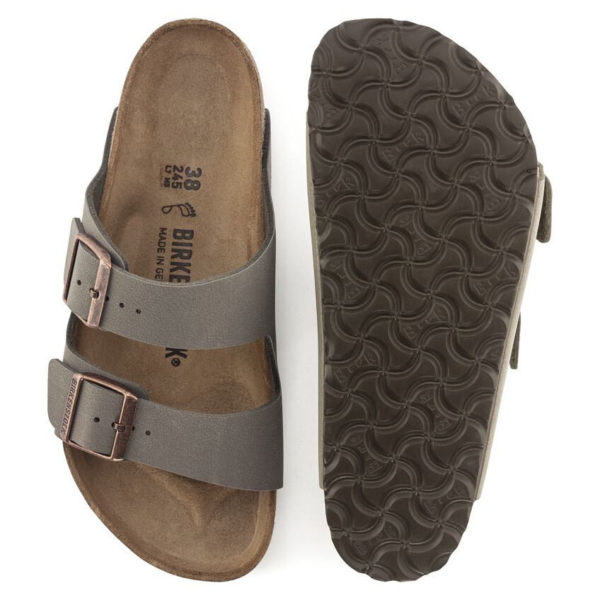 בירקנשטוק כפכפי נשים אריזונה אבן נובוק Birkenstock Arizona Birko Flor Nubuck Stone