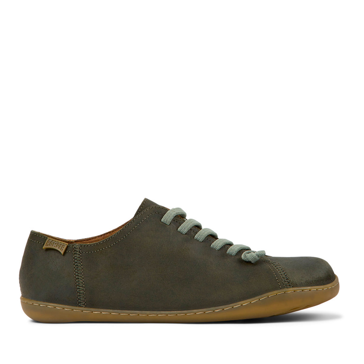 Camper Peu Green-gray nubuck shoes for men Dark Green נעלי קמפר לגברים