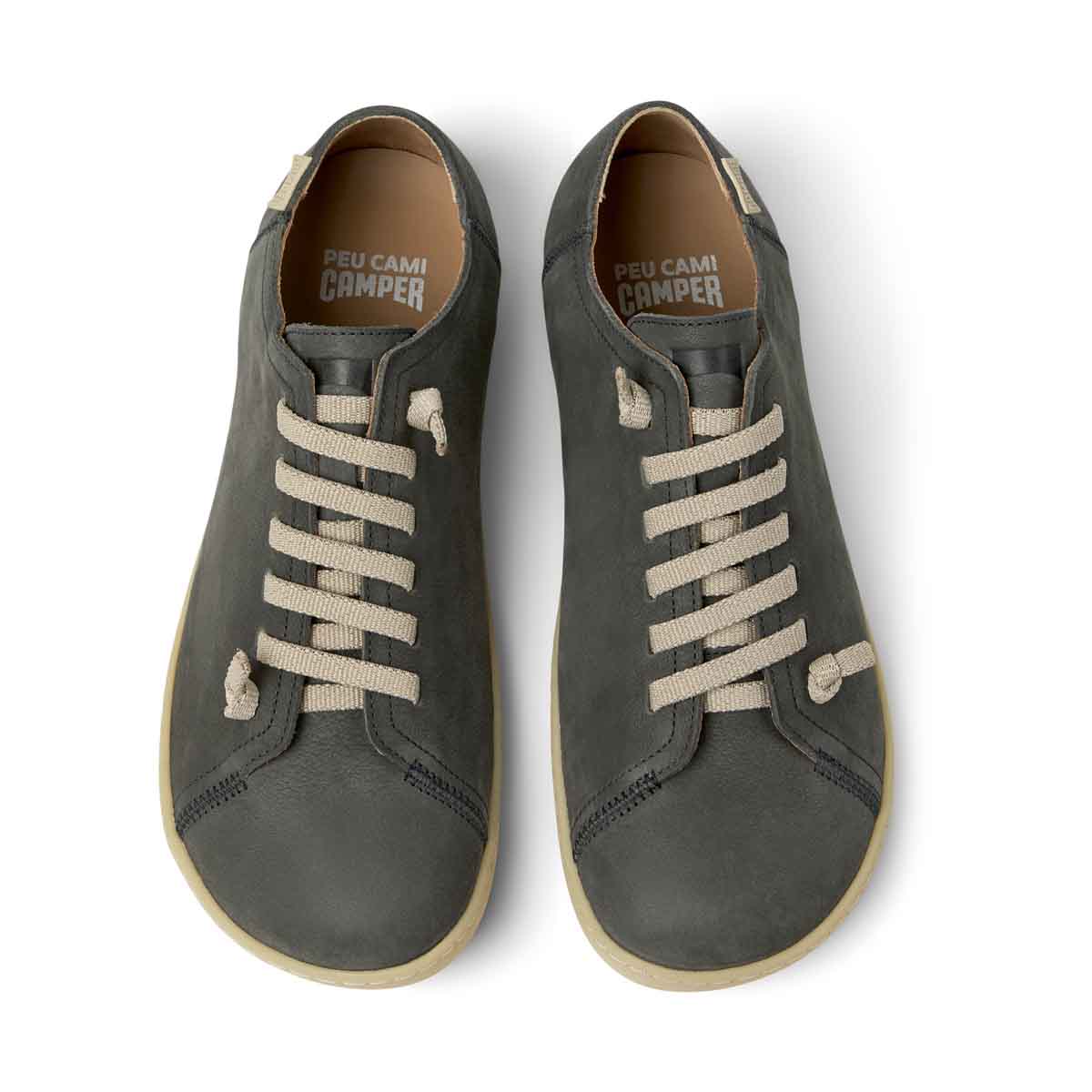 Camper Peu Gray Leather Shoes for Men סניקרס קמפר לגברים
