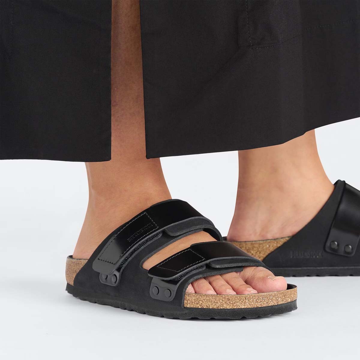 Birkenstock Uji Black כפכפי בירקנשטוק אוג'י שחור לנשים